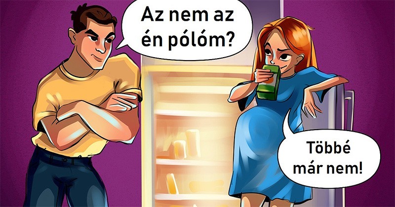 14 szellemes illusztráció a terhes nők életéről